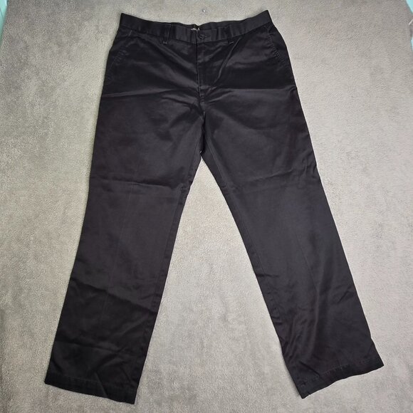 Dockers D2 Pants Men's 36 x 29 Black Slacks Business Office Dress 100% Cotton - Picture 1 of 6